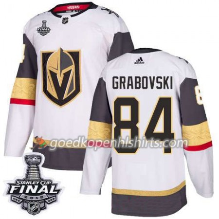 Vegas Golden Knights Mikhail Grabovski 84 2018 Stanley Cup Final Patch Adidas Wit Authentic Shirt - Mannen